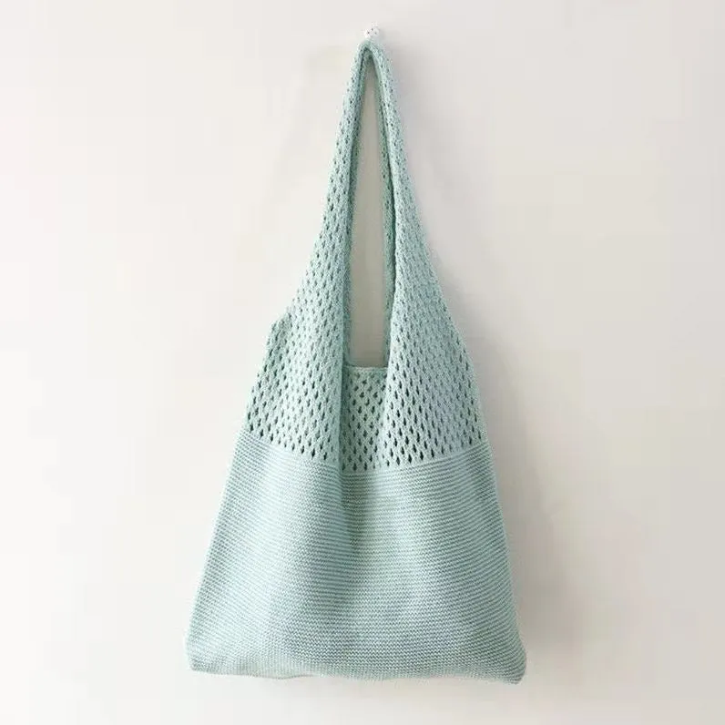 Knitted Fashion Vintage Large Capacity Totes Shoulder Bags