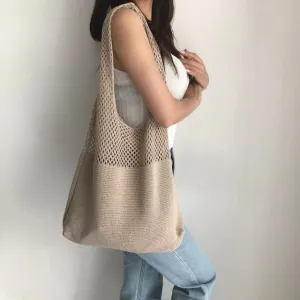Knitted Fashion Vintage Large Capacity Totes Shoulder Bags