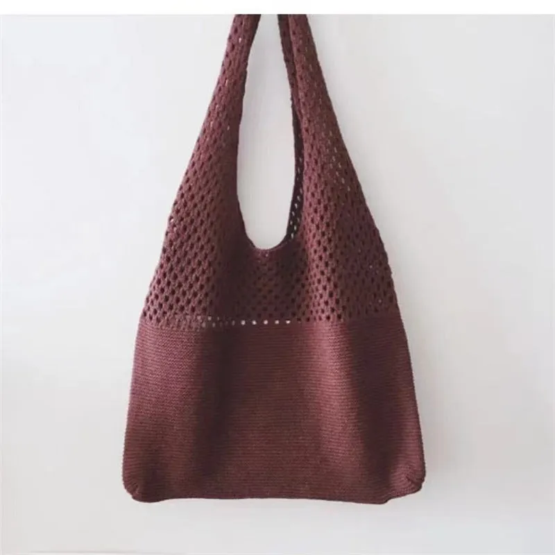 Knitted Fashion Vintage Large Capacity Totes Shoulder Bags