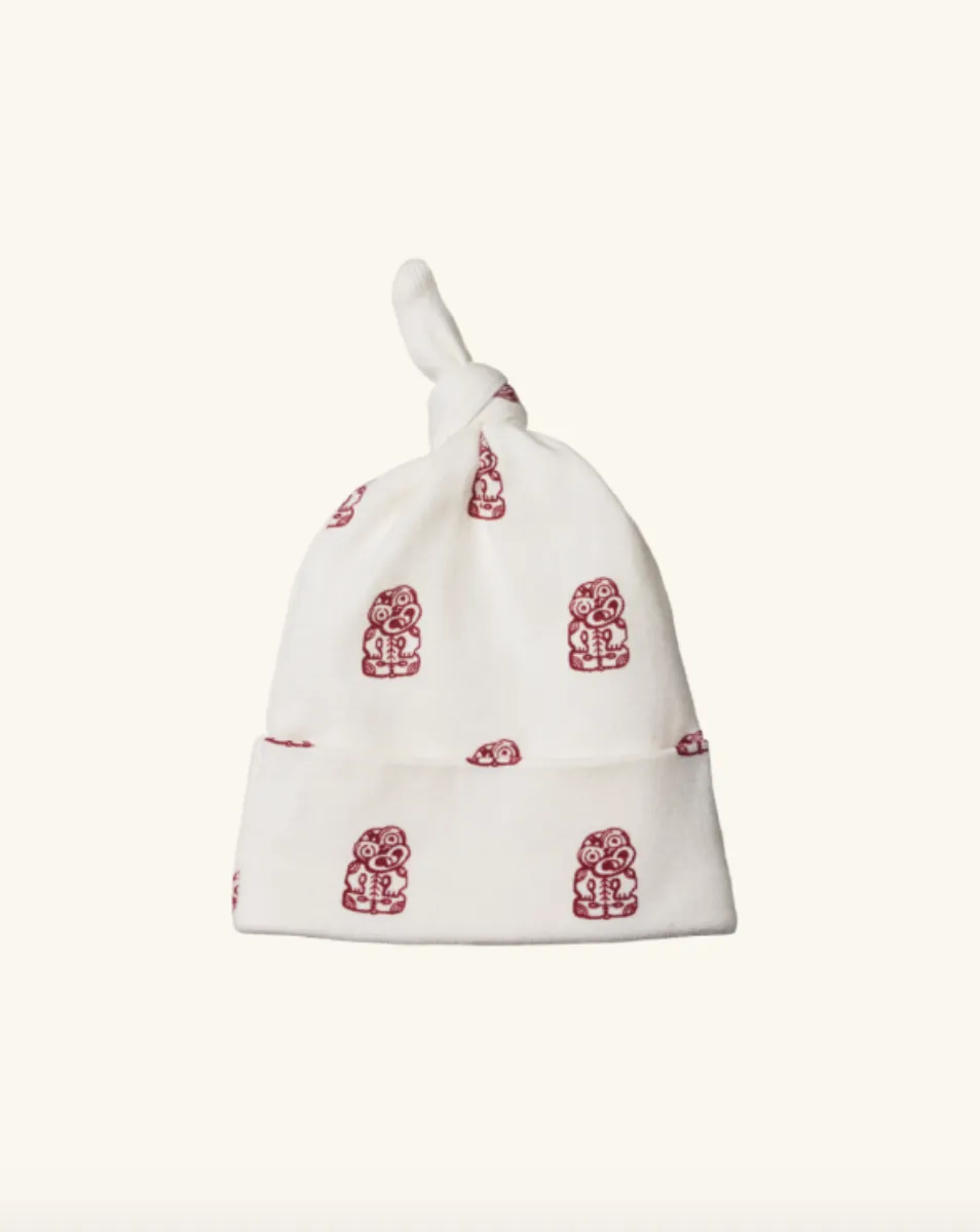 Knotted Beanie Tiki Print