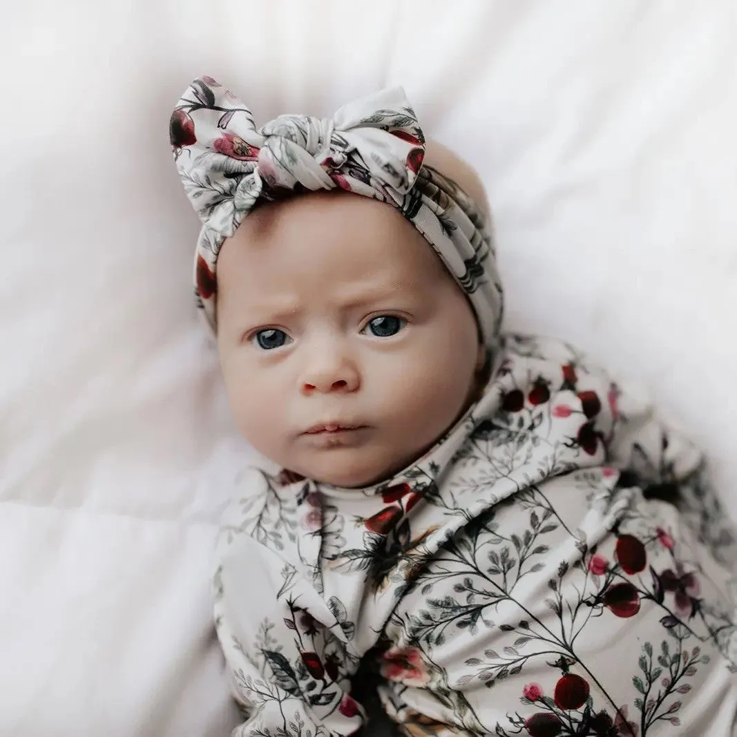 Knotted Gown & Bow | Floral Print