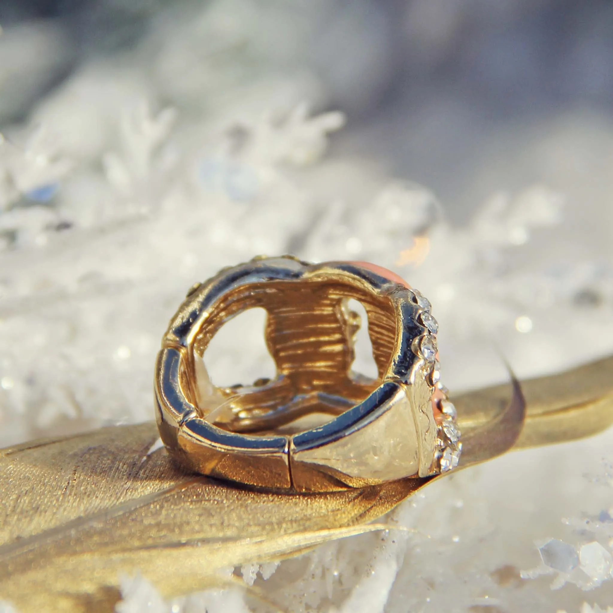 Knotted Ring in Peach