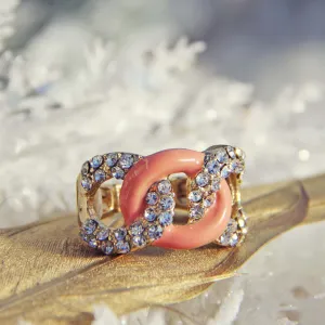 Knotted Ring in Peach