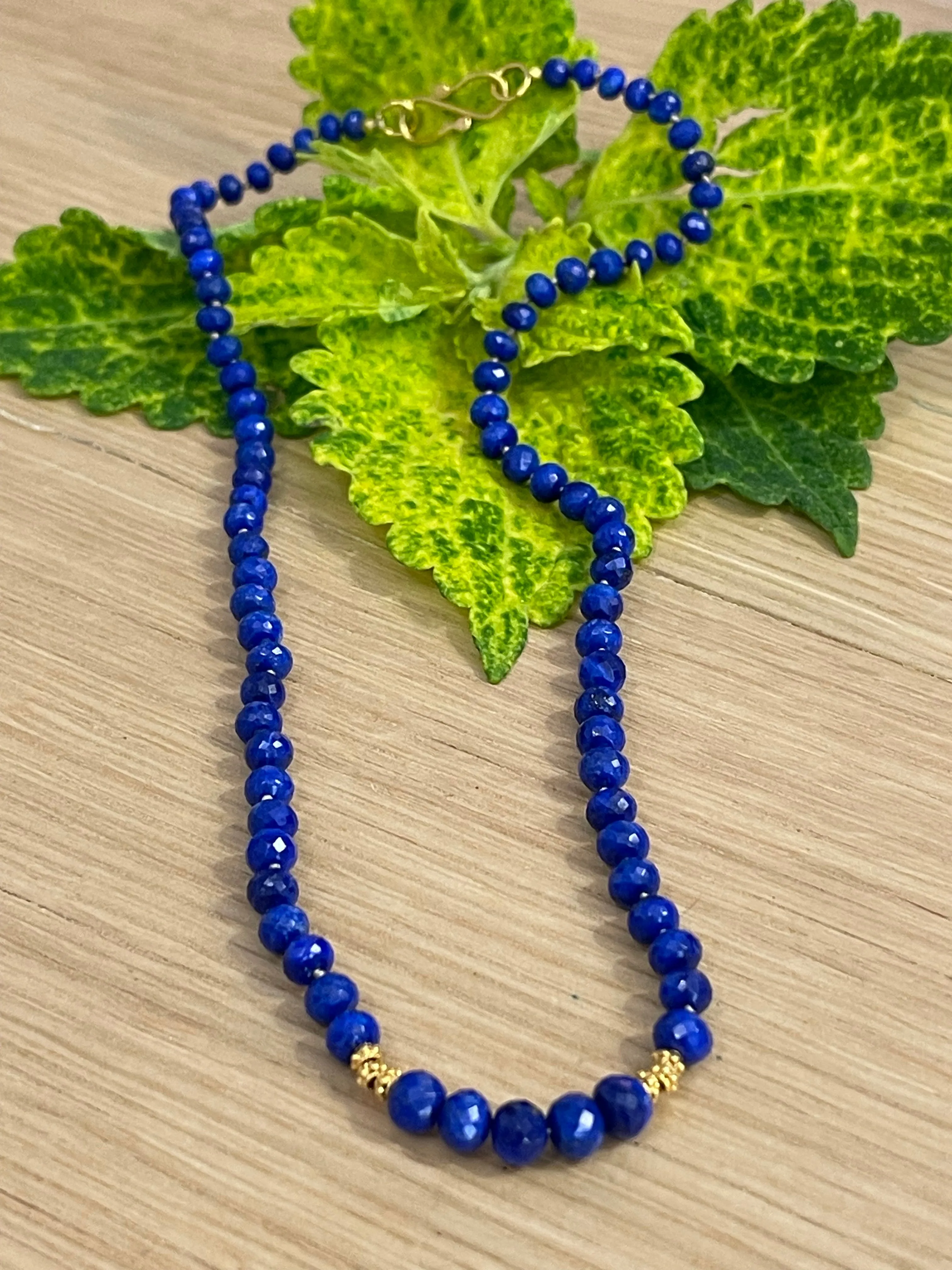 Lapis 18 Karat Gold Necklace