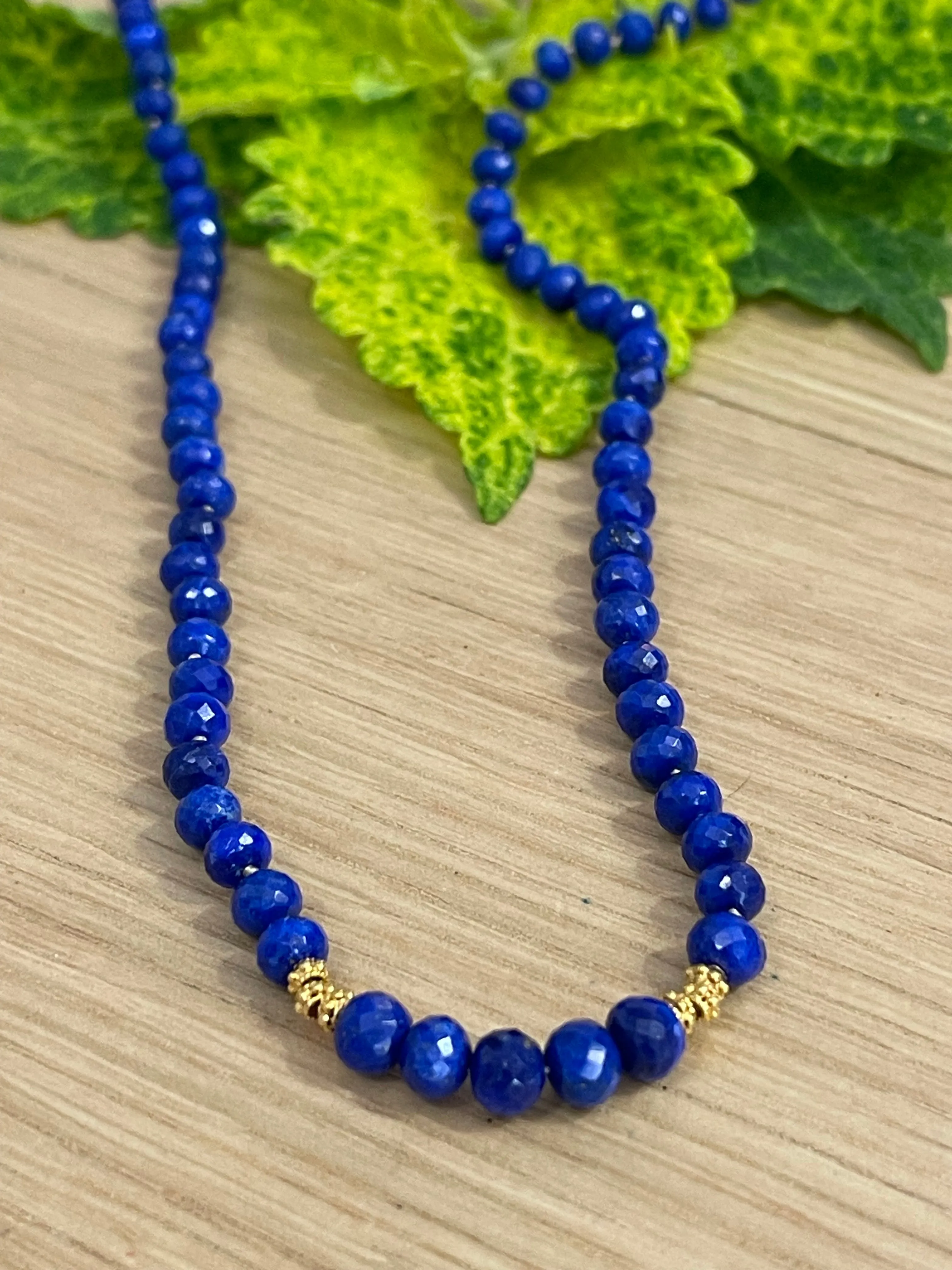 Lapis 18 Karat Gold Necklace