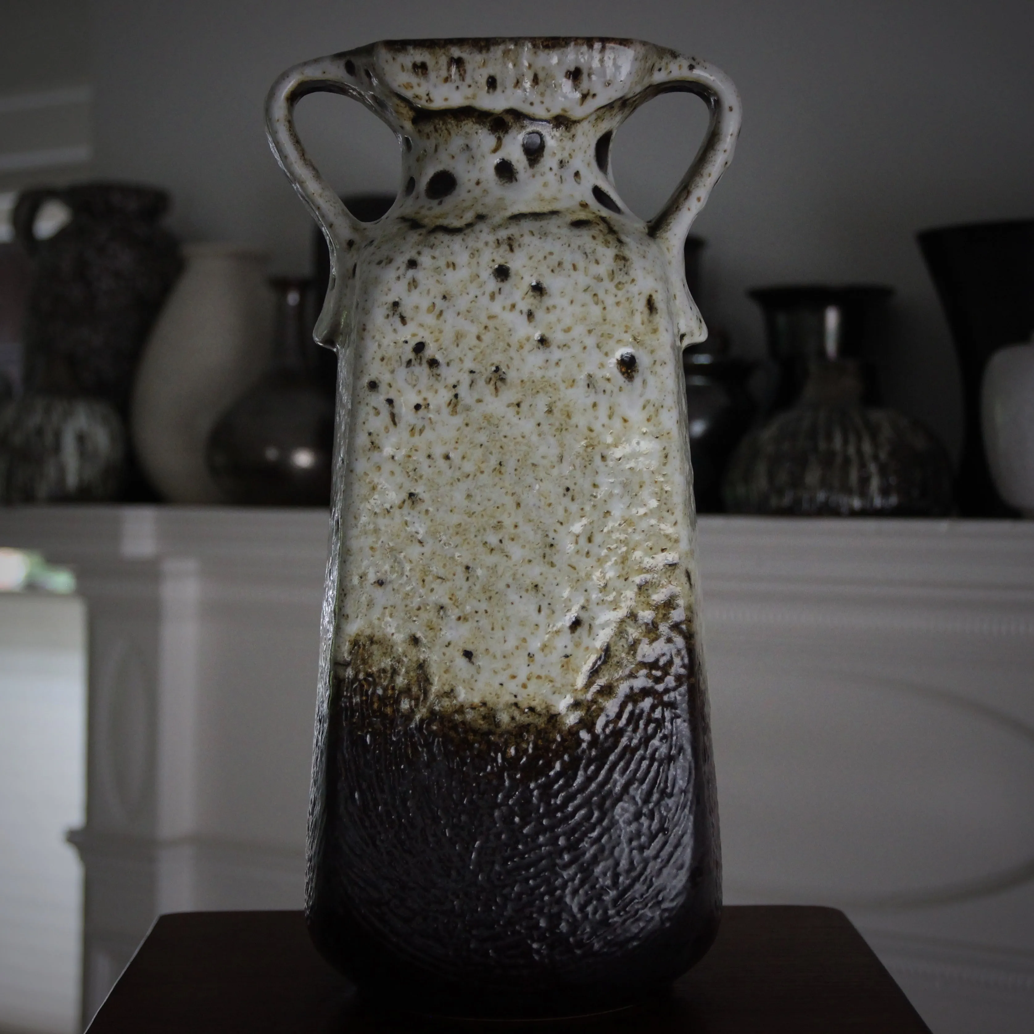 Large Coffee & Cream Vase