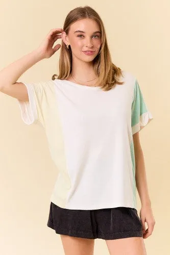 Lemon   Mint Colorblock Tee