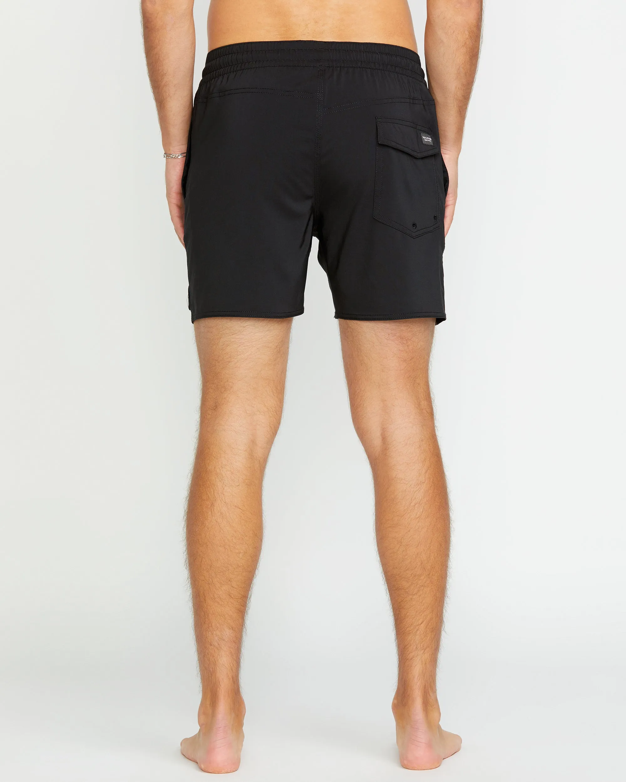 Lido Solid Trunk 16" Boardshort - BLACK