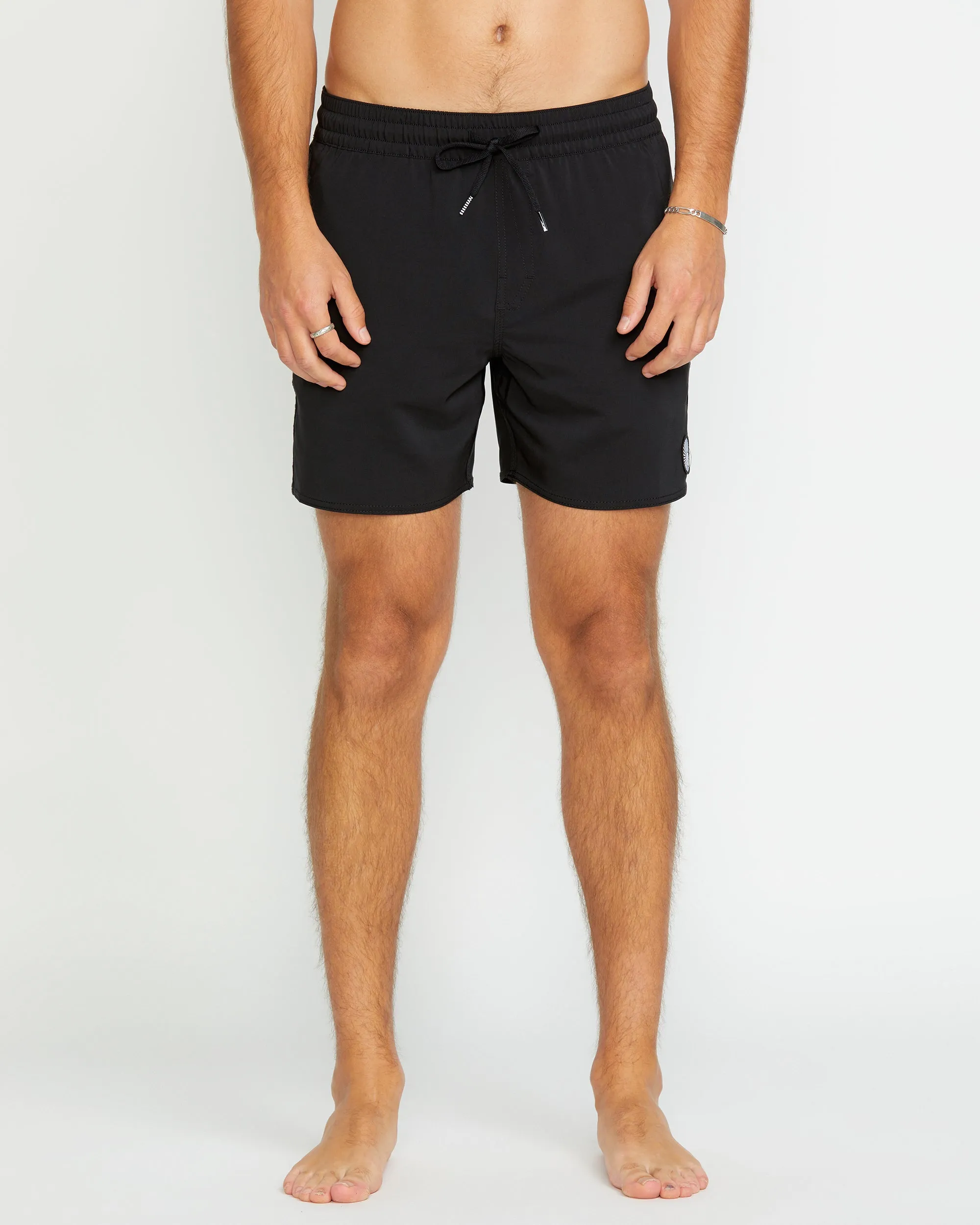 Lido Solid Trunk 16" Boardshort - BLACK