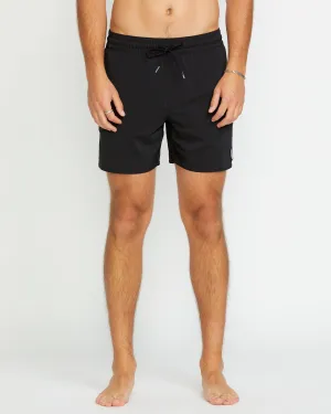 Lido Solid Trunk 16" Boardshort - BLACK