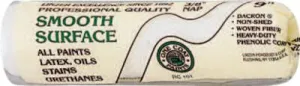 Linzer Shed-Resistant Roller Covers, 18 in, 1/4 in Nap, White Woven, RC100-18CC