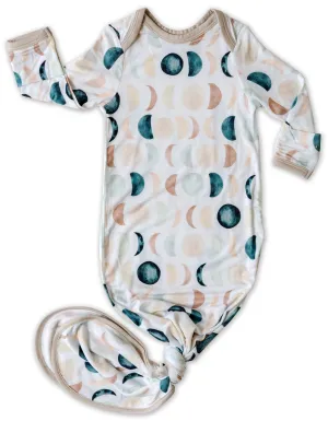 Little Sleepies Luna Neutrals Bamboo Knotted Gown