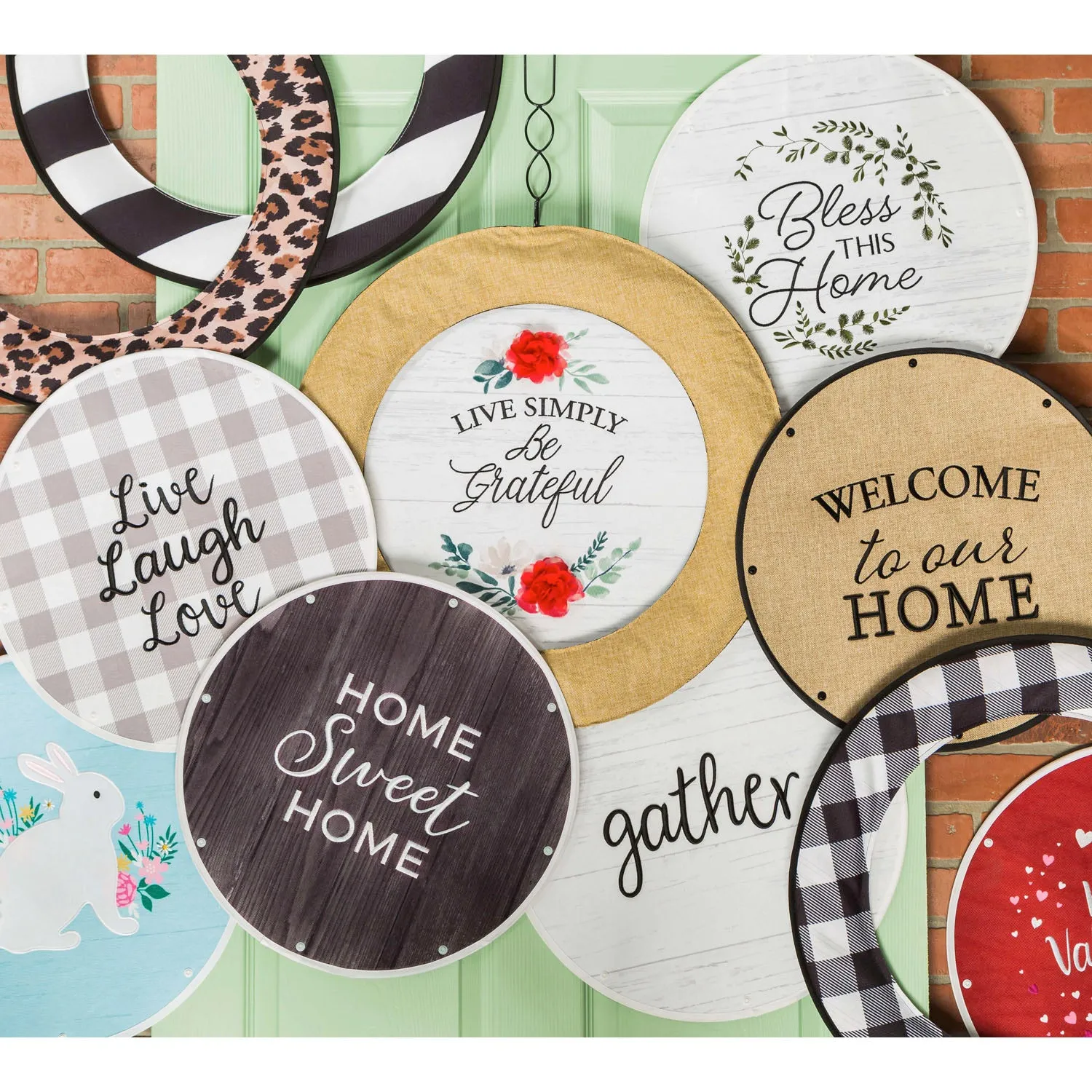 Live Laugh Love Sassafras Switchable Door Décor Insert,2idi1824