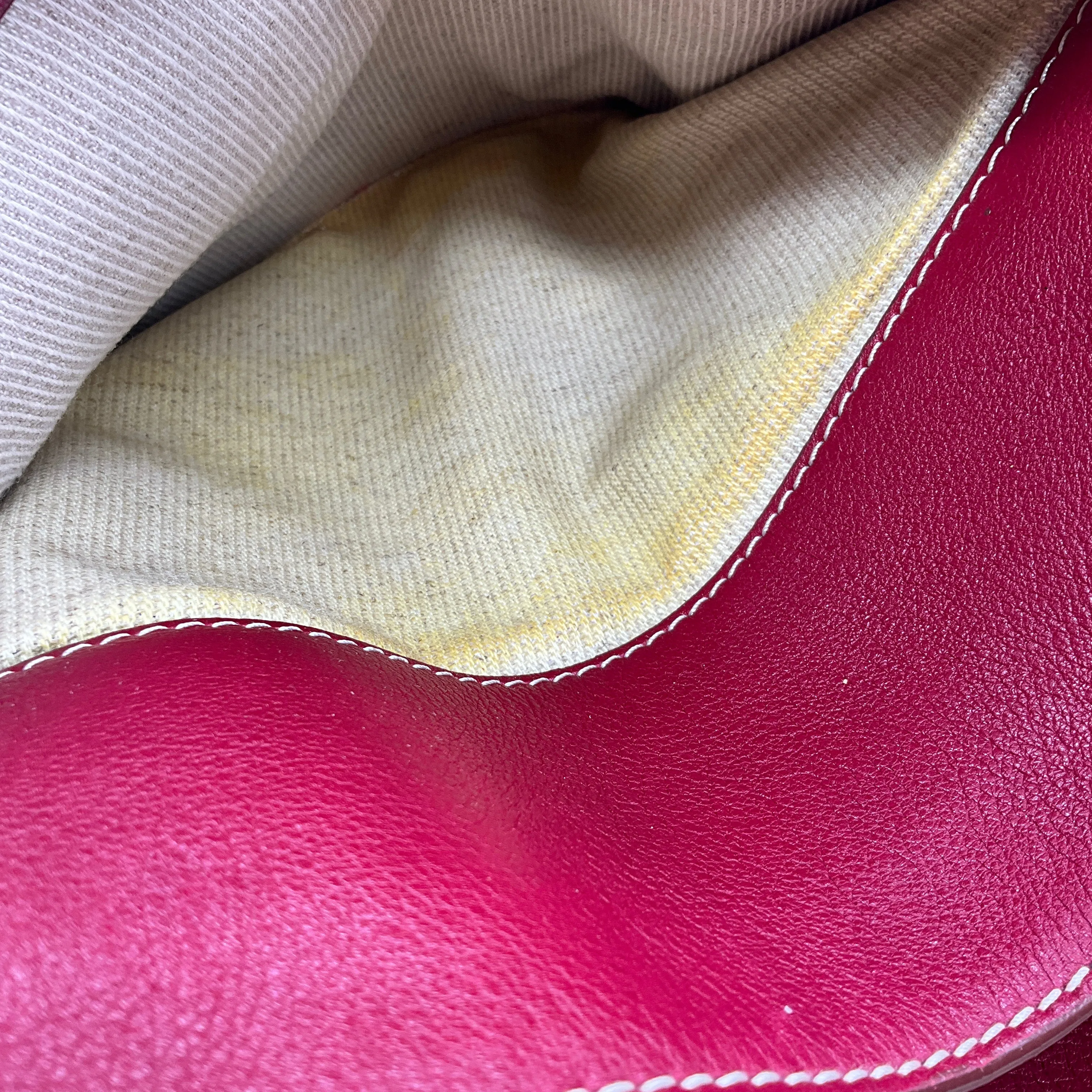 Loro Piana Red Leather Bellevue Handbag