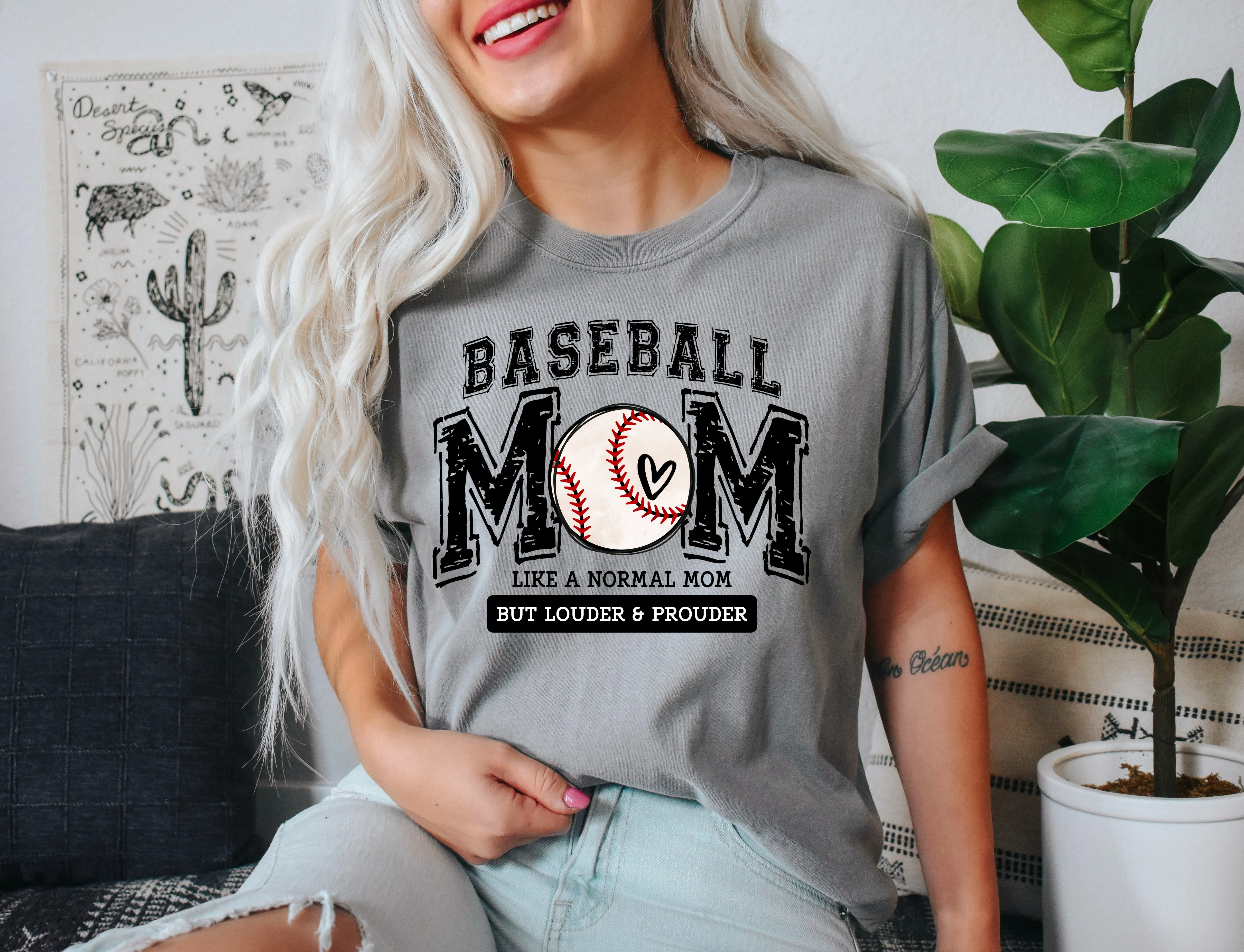 Loud Proud Baseball Mom - Comfort Colors Adult Tee