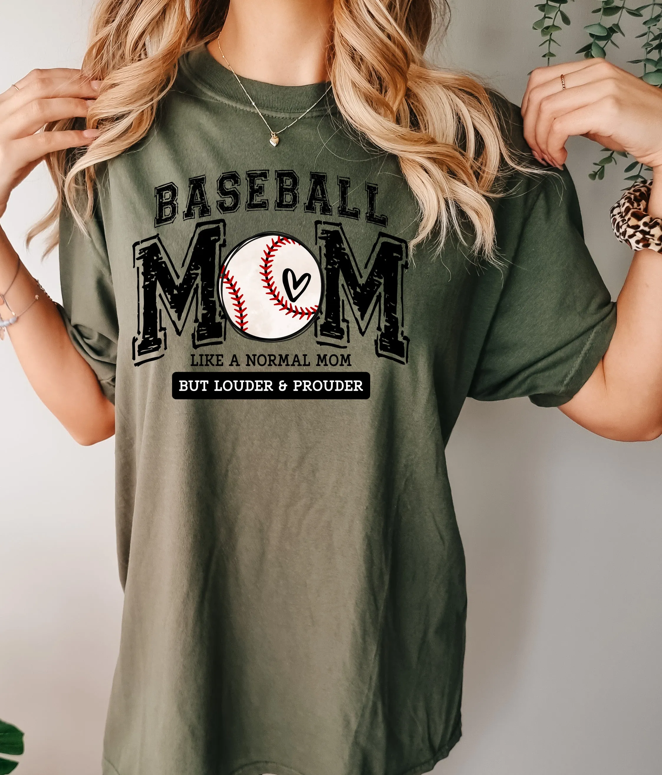 Loud Proud Baseball Mom - Comfort Colors Adult Tee