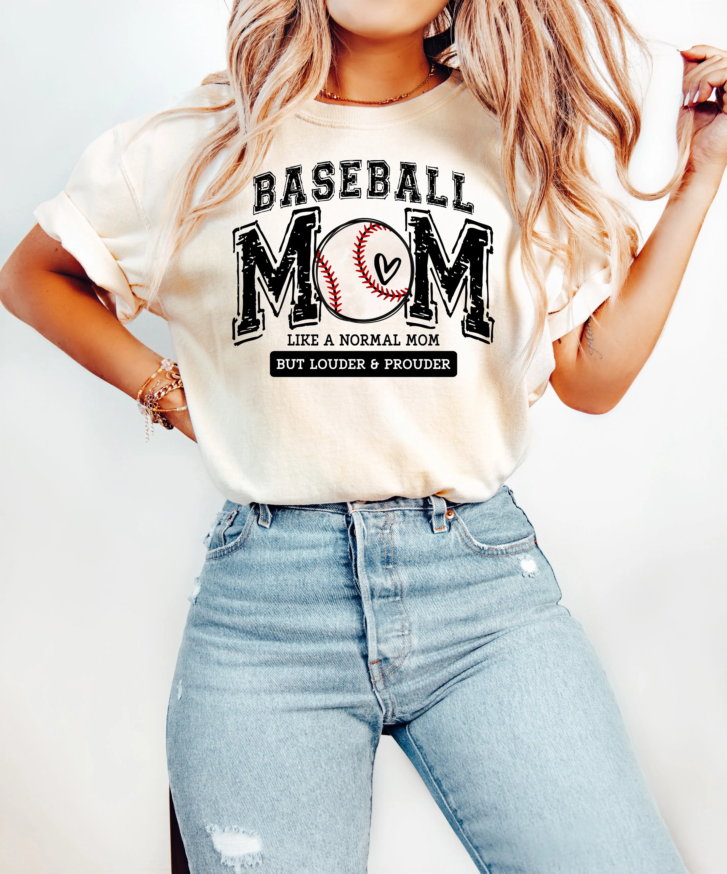 Loud Proud Baseball Mom - Comfort Colors Adult Tee