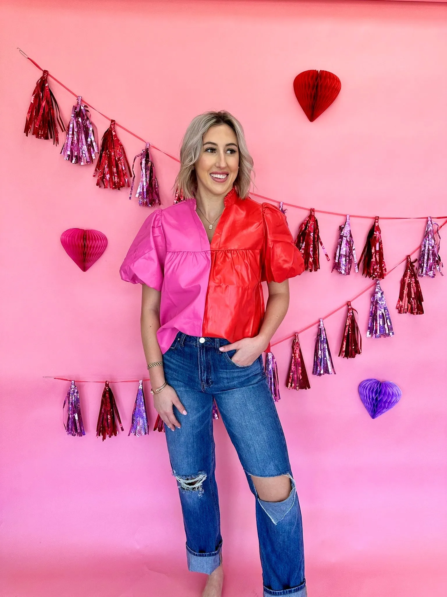 Lover Era Leather Blouse