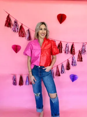 Lover Era Leather Blouse