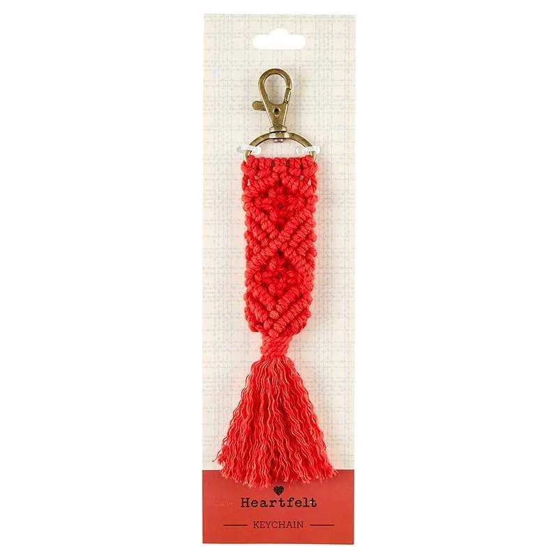 Macrame Keychain-Red