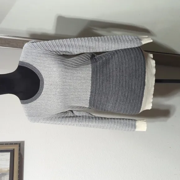 Madewell Colorblock Linear Stitch Sweater