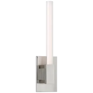 Mafra Small Sconce in Polished Nickel with White Glass