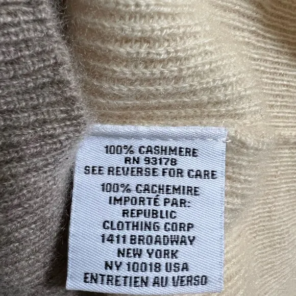 Magaschoni Women’s 100% Cashmere V Neck Colorblock Sweater Size M