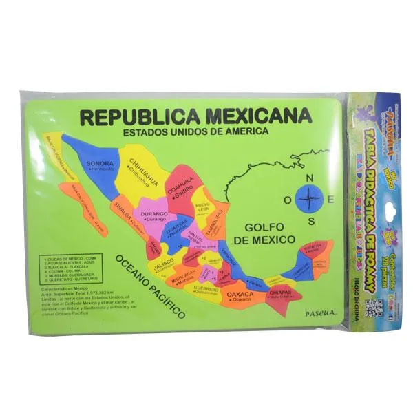 MAPA FOAMY REPUBLICA MEXICANA PASCUA