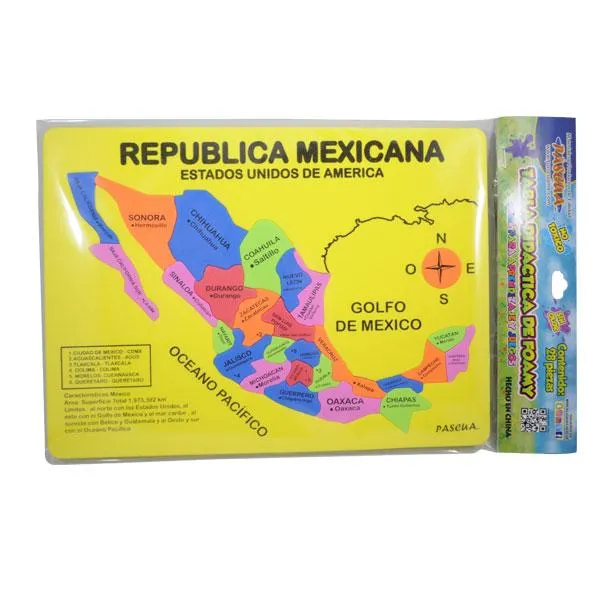 MAPA FOAMY REPUBLICA MEXICANA PASCUA