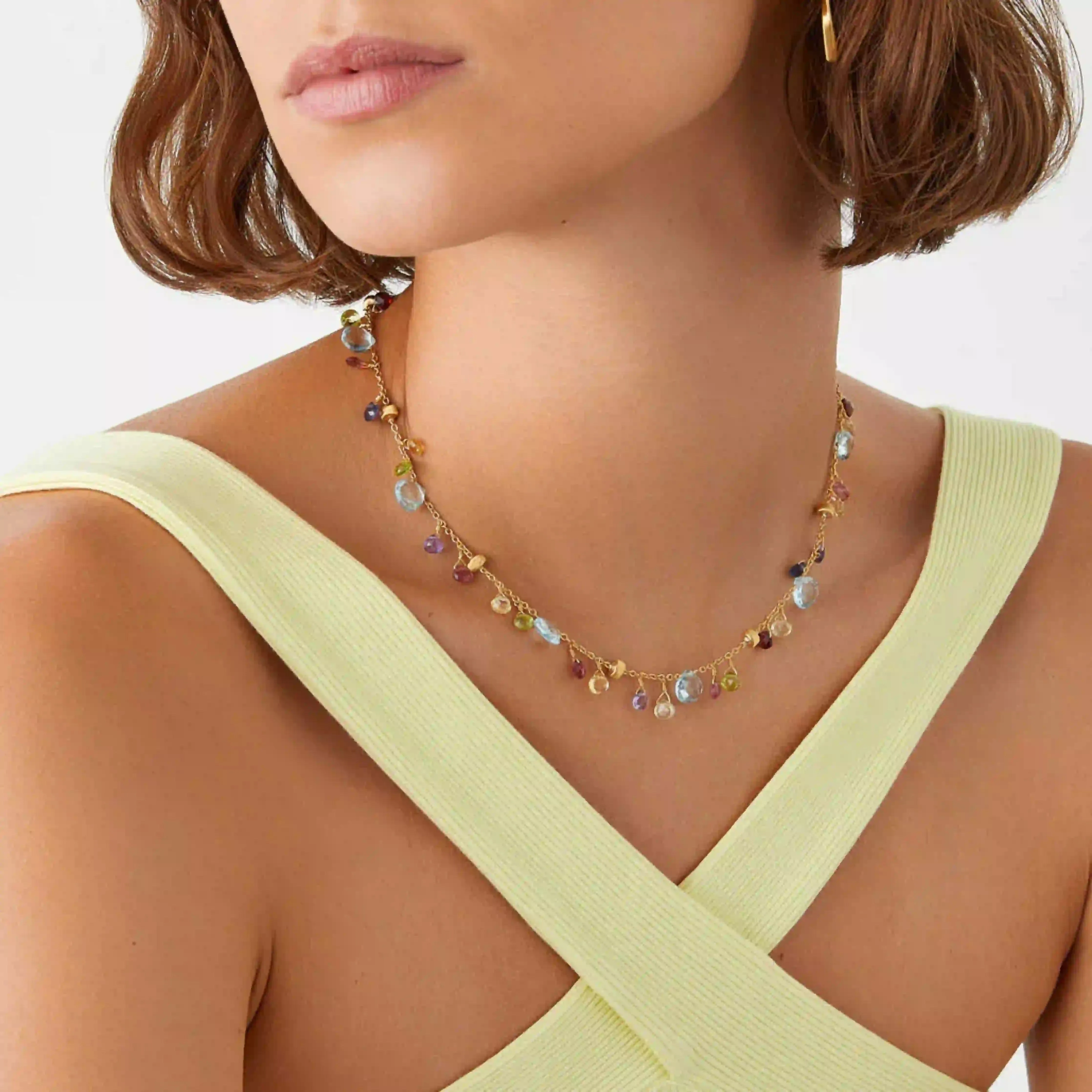 Marco Bicego Paradise 18K Yellow Gold Single-Strand Gemstone Necklace