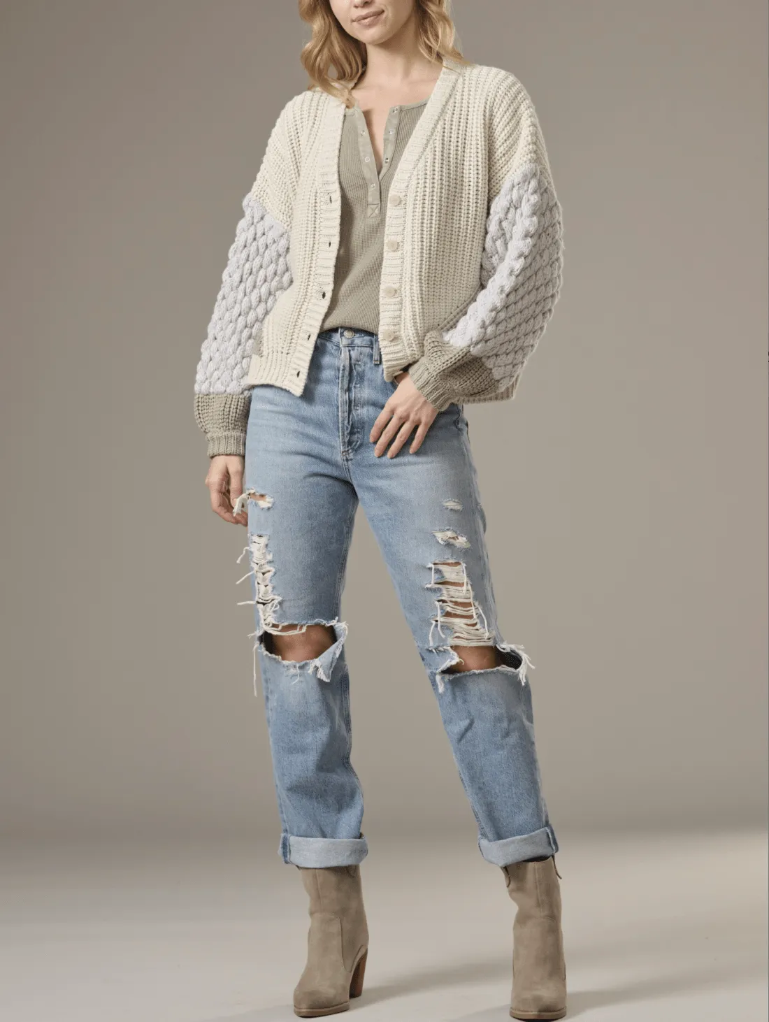 Margo Cardigan by Splendid | White Sand/Dew