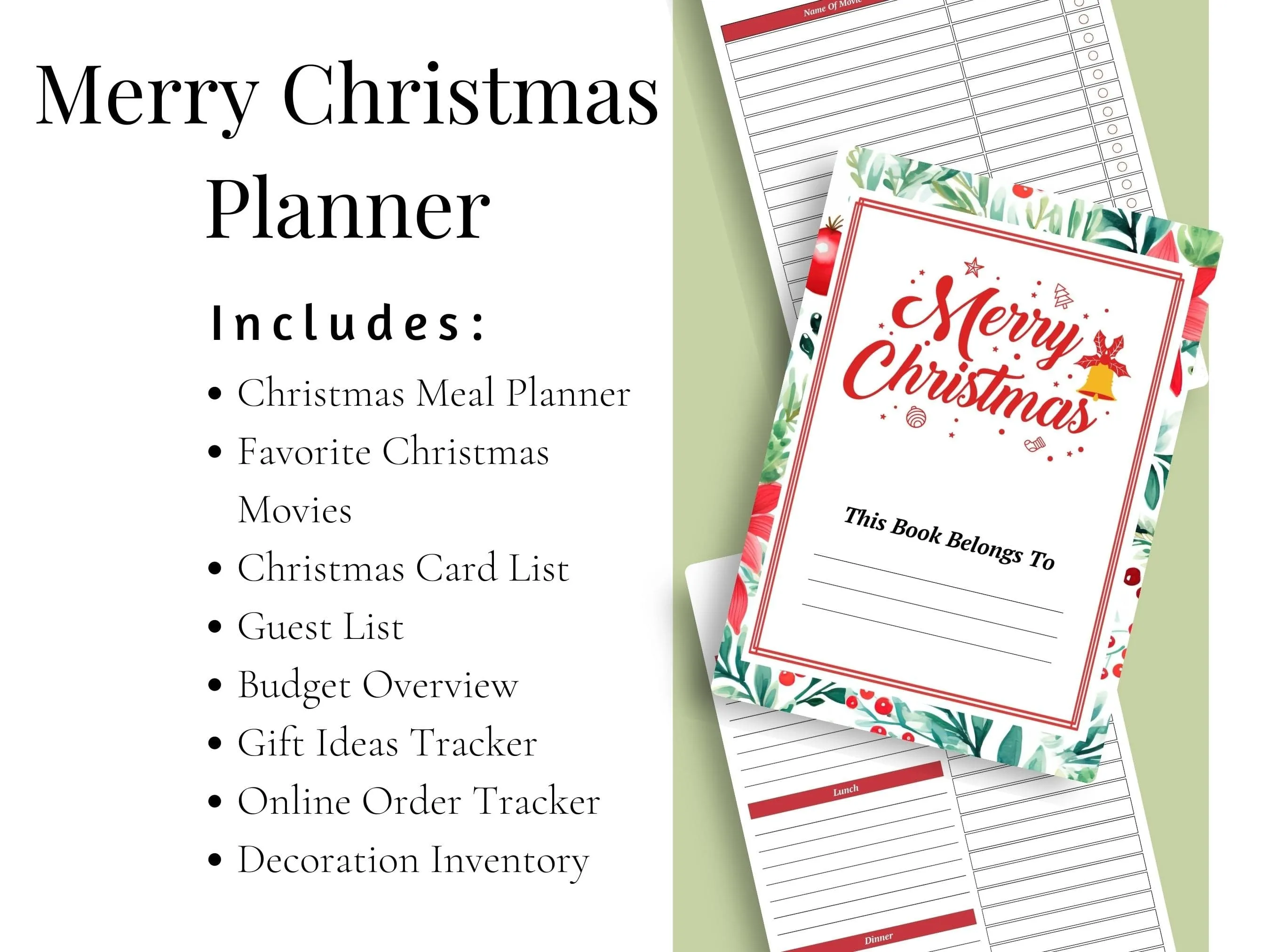 Merry Christmas Planner
