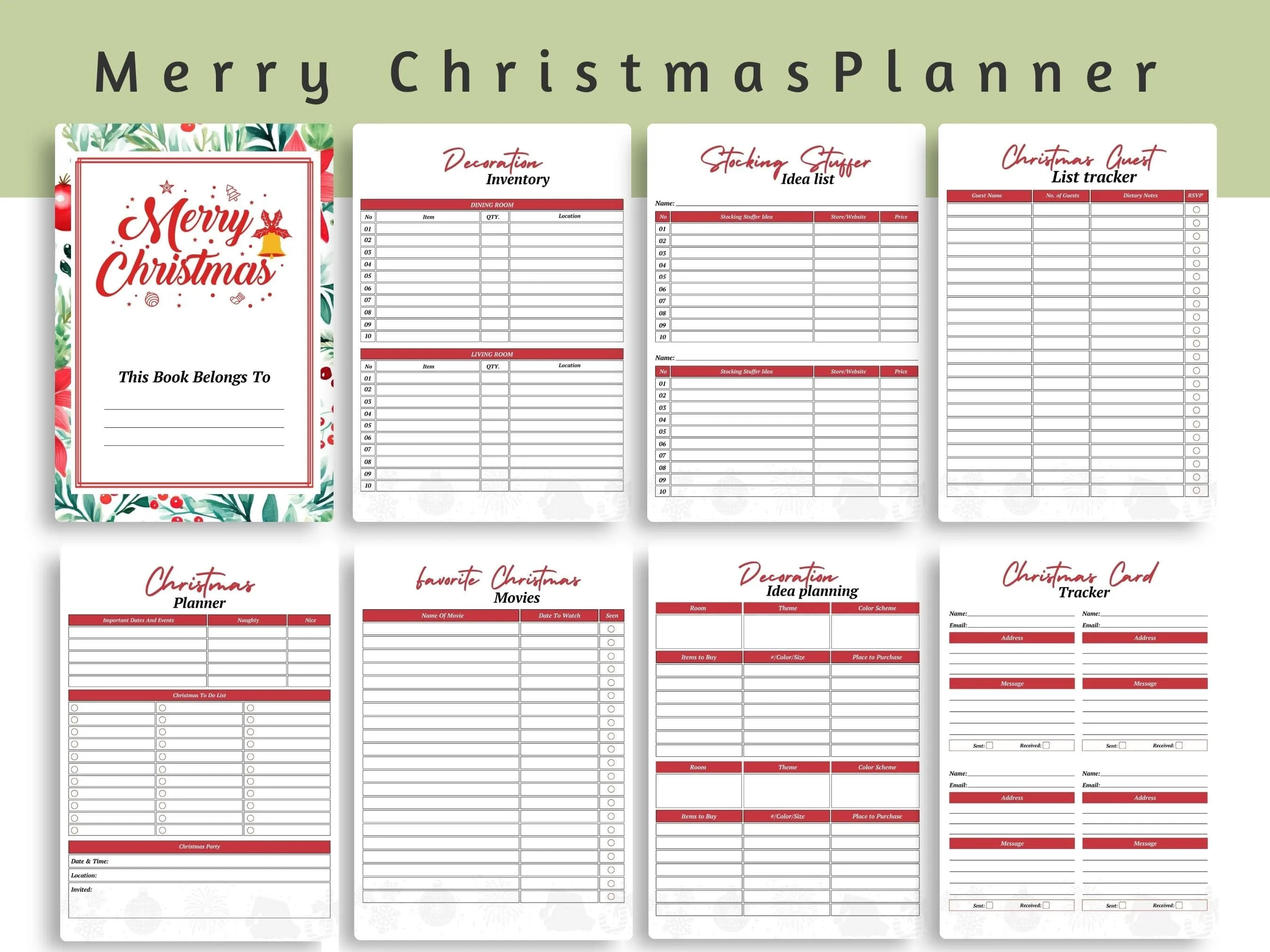 Merry Christmas Planner