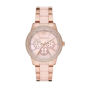 Michael Kors Analog Women's Watch Gold Plated Metal Bracelet - MK6928