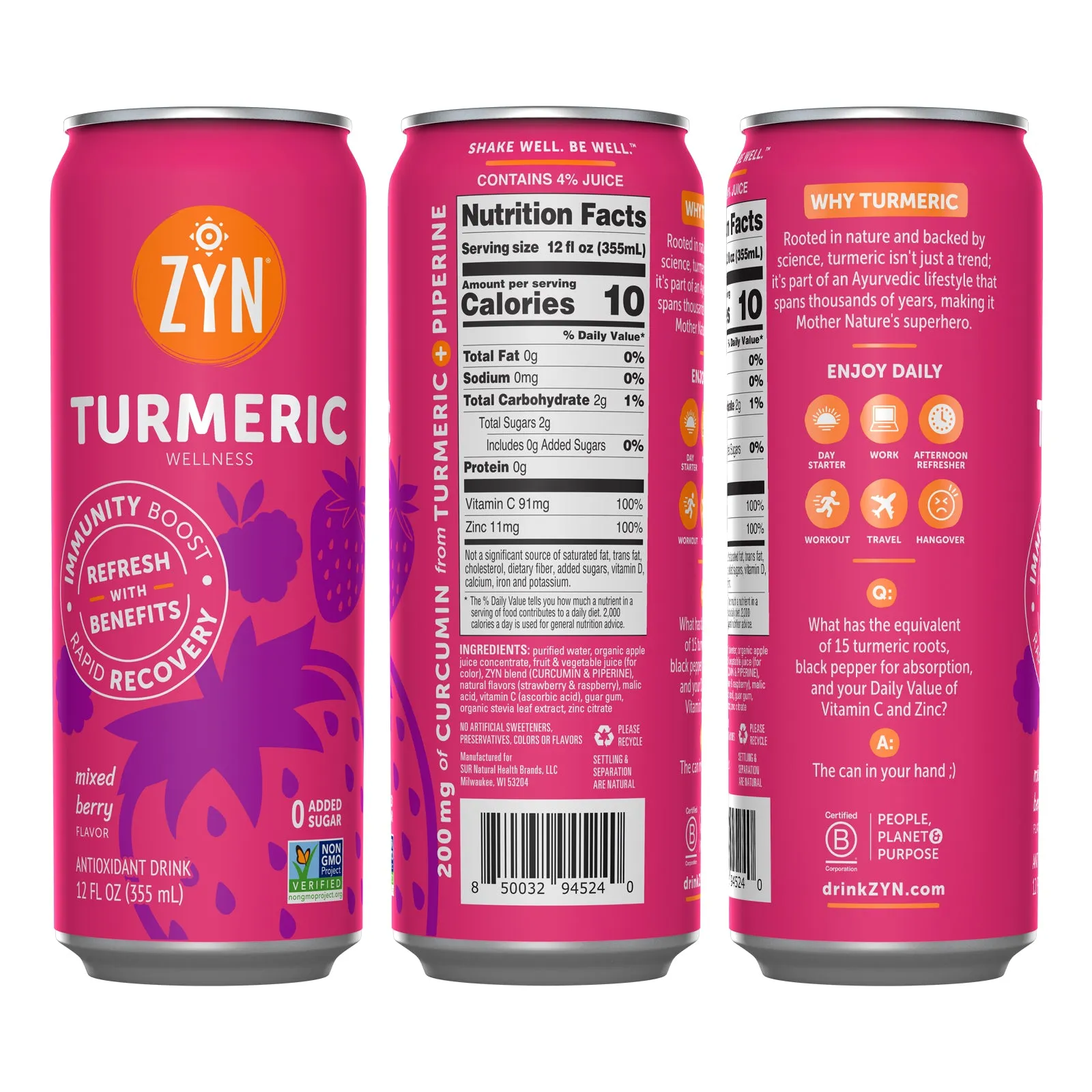 Mixed Berry ZYN - 12 pack can - Wholesale