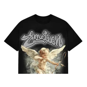 Mixed Emotion Black Rhinestone Cropped Tee