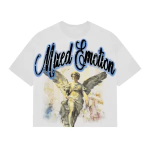 Mixed Emotion Blue Rhinestone Cropped Shirt