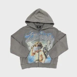 Mixed Emotion Grey Rhinestone Hoodie