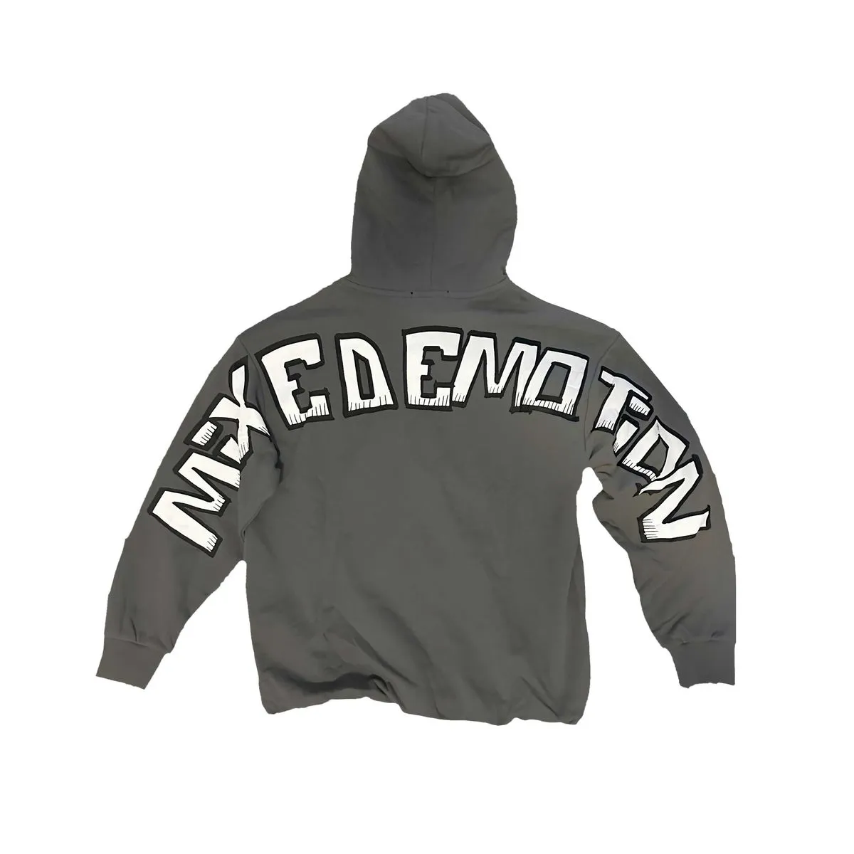 Mixed Emotion "Monster" Cropped Hoodie (Grey)