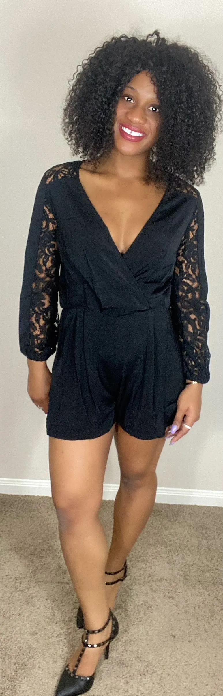 Mixed Lace Romper