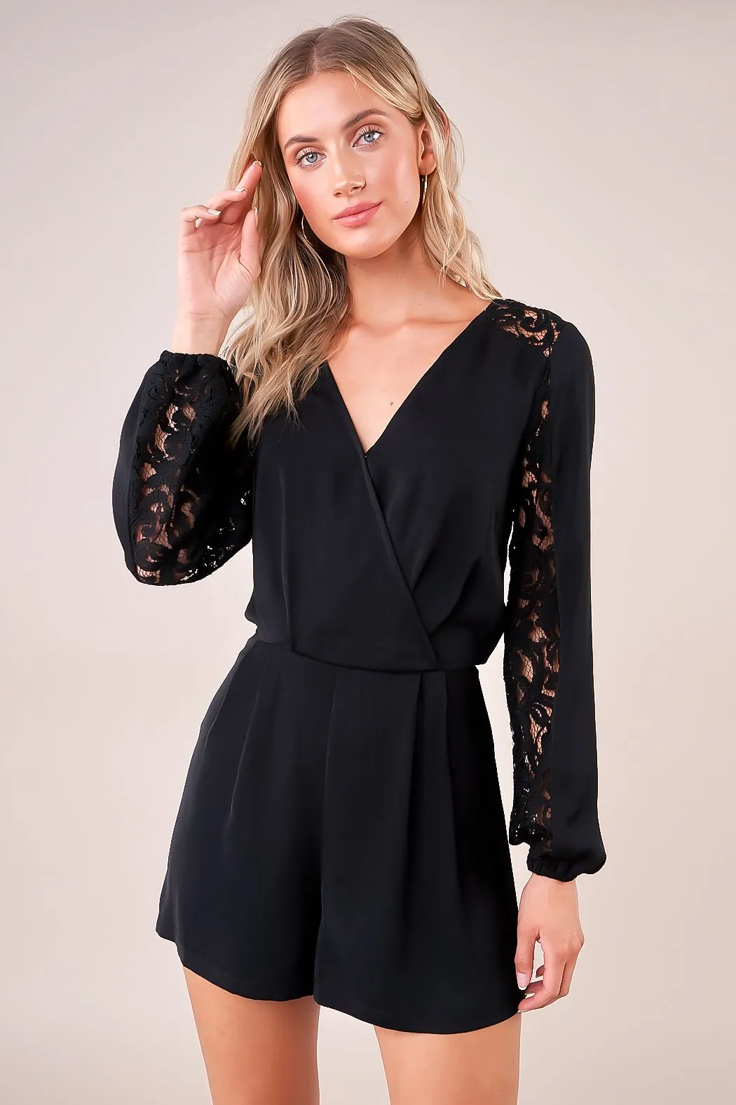 Mixed Lace Romper