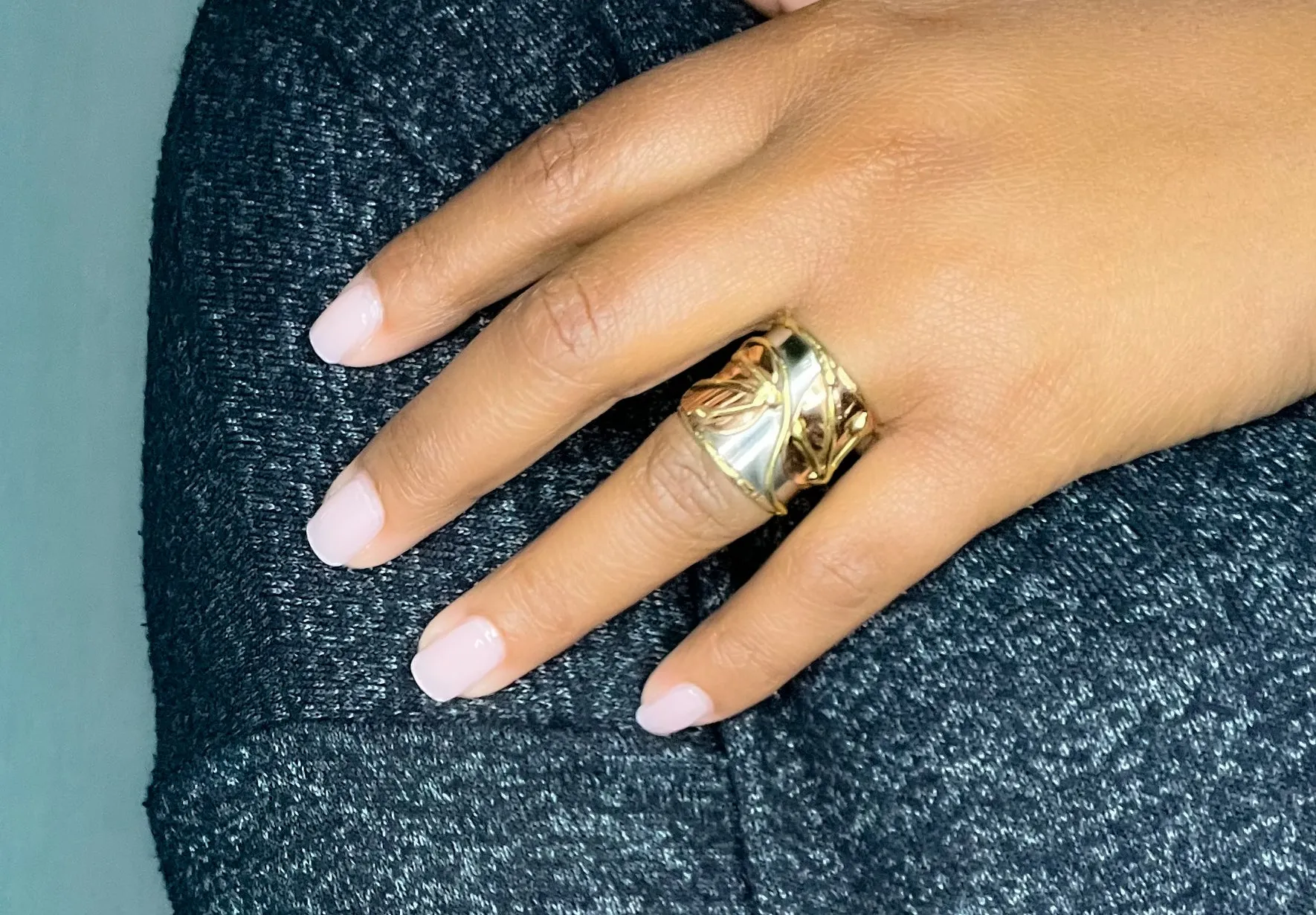 Mixed Metal Cuff Ring