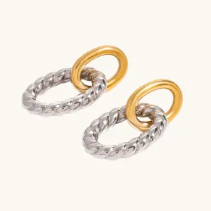 Mixed Metal Linked Earrings