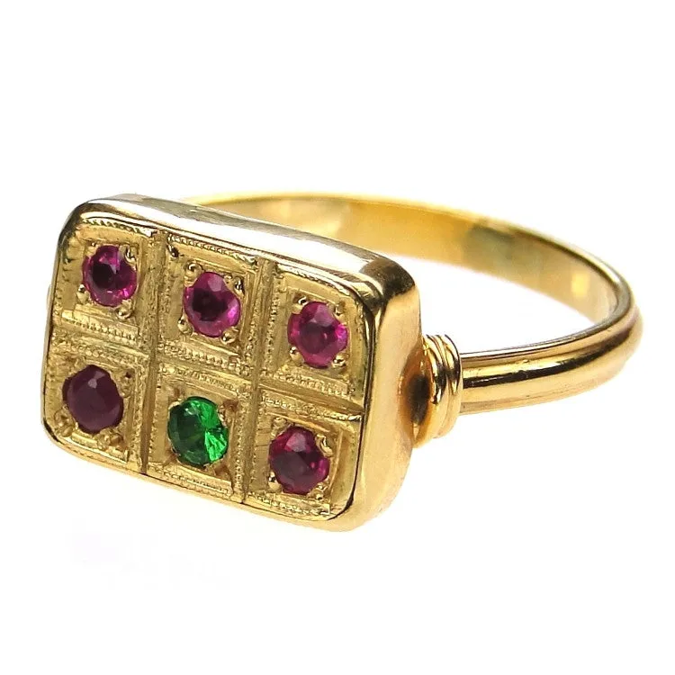 Mixed Stone Panel Ring