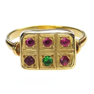 Mixed Stone Panel Ring