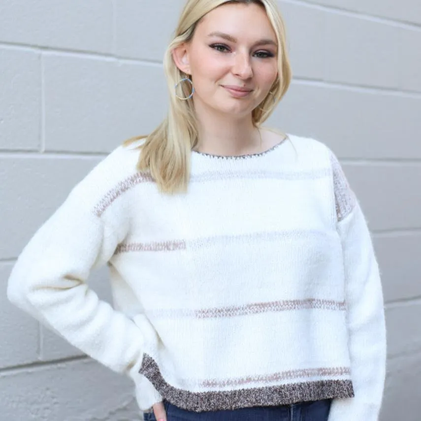 Mona Knit Stripe Pullover Sweater