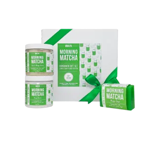 Morning Matcha Scrub, Body Butter & Soap Gift Set