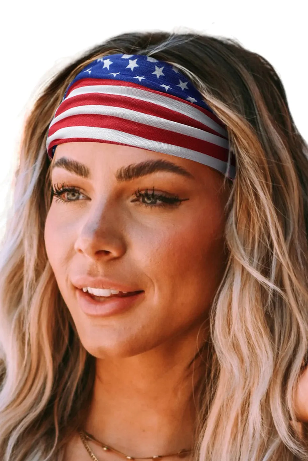 Multicolor American Flag Graphic Knotted Headband