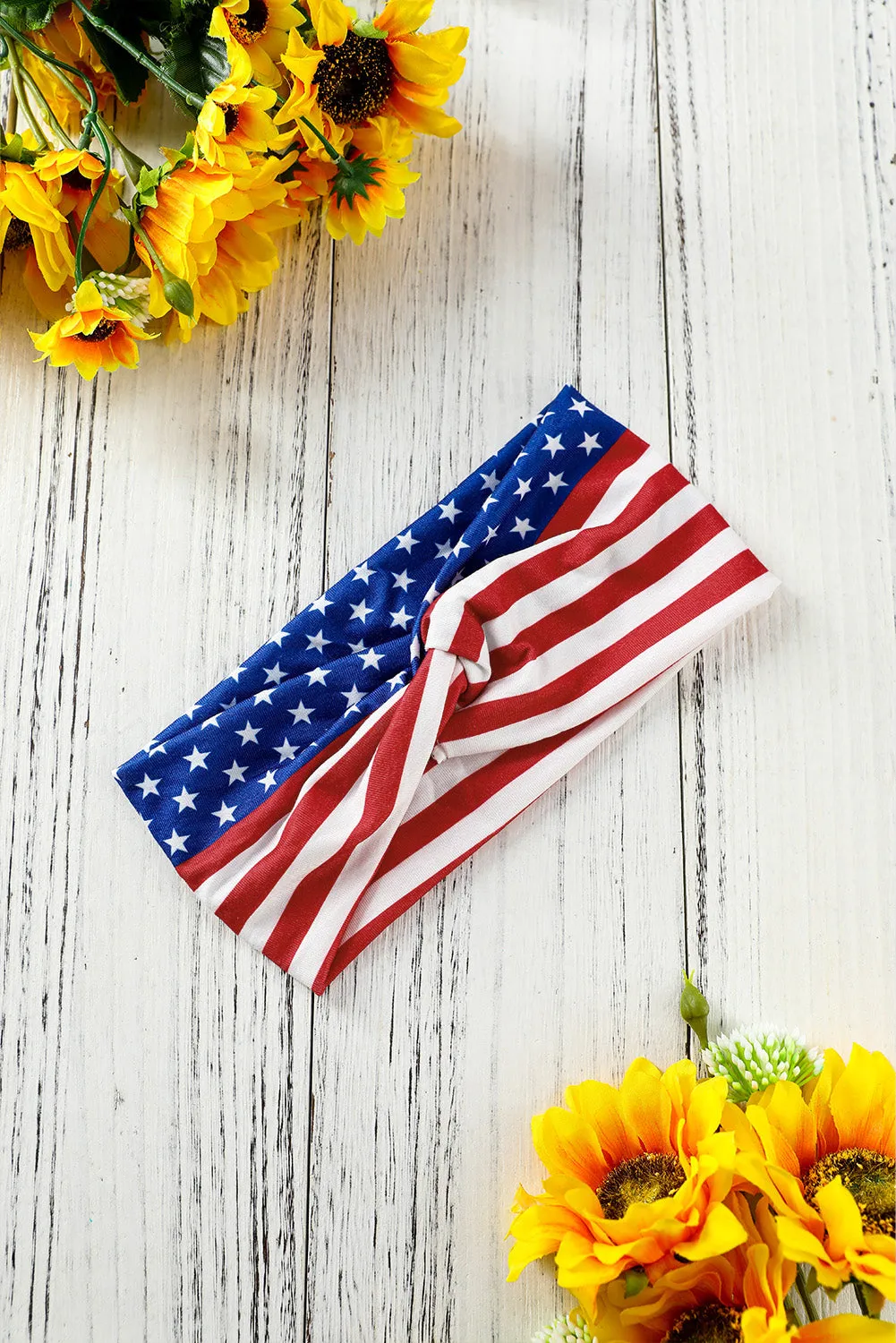 Multicolor American Flag Graphic Knotted Headband