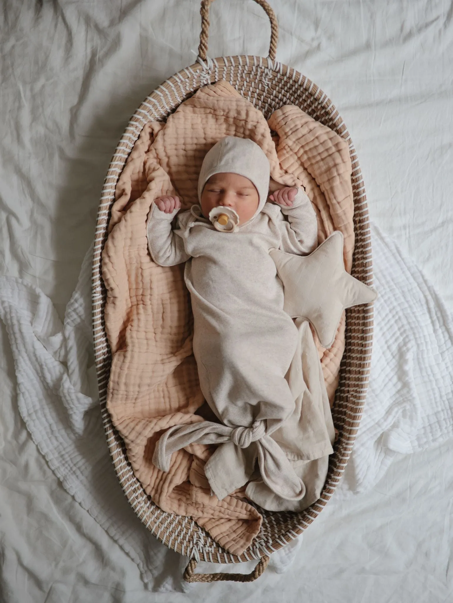 Mushie Knotted Gown | Ivory